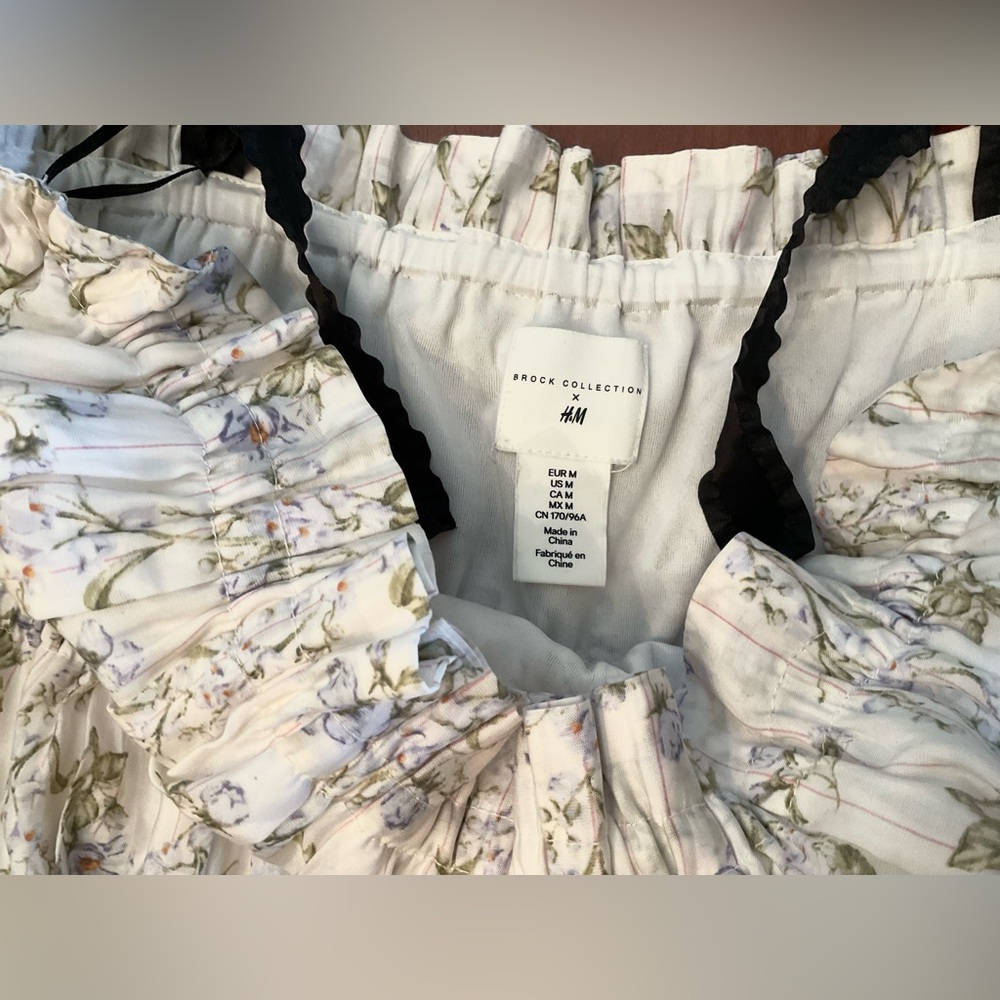 Brock Collection x H&M White Floral Dress - Picture 14 of 16
